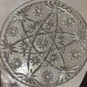 Anchor Hocking Clear Glass Decorative Plate